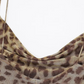 Chic Animal Print Cowl Neck Maxi Dress