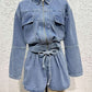 Chic Cargo Denim Jacket Co Ord Set