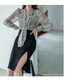 Chic Snake Print V Neck Shirt With Split Pencil Skirt Co ord Set