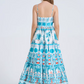 Chic Vintage Boho Printed Summer Swing Sundress