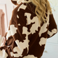 Classy Abstract Winter Wear Fleece Jacket