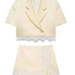 Classy Lace Edge Tailored Mini Co Ord Set