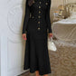 Classy Mid Rise Long Sleeve Black Dress