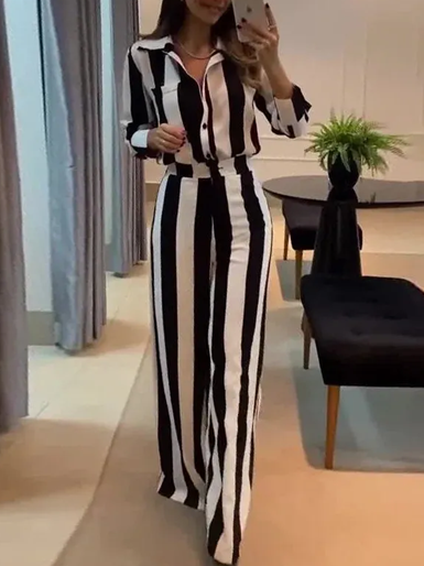 Classy Monochrome Black & White Co ord Set