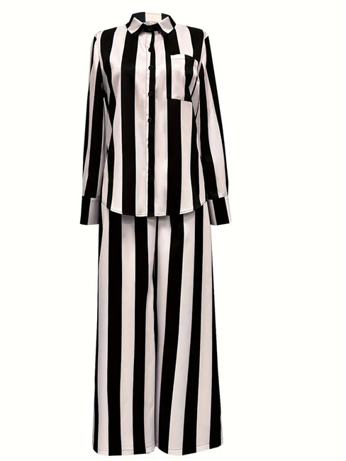 Classy Monochrome Black & White Co ord Set