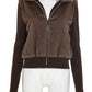 Classy Winter Look Fur Patchwork Zipper Coat