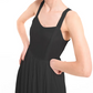 Evergreen Black Sleeveless Maxi Dress