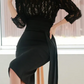 Exclusive Party Wear Black Lace Dress