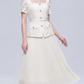 Exquisite Lace Apricot Pleated Dress