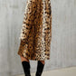 Exquisite Winter Wear Leopard Print Brown Long Coat