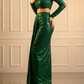 Exquisite Sequin Emerald Green Skirt Set