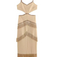 Exquisite Tassel Decor Hollow Out Evening Party Dress
