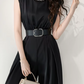 Fabulous Black Beaded Sleeveless Wide Leg Jumpsuit