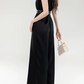 Fabulous Black Beaded Sleeveless Wide Leg Jumpsuit
