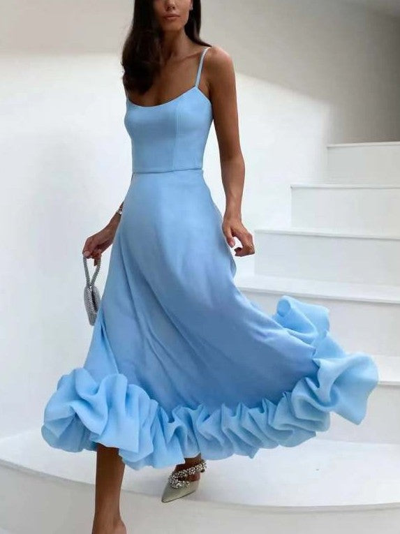 Fabulous Flounce Ruffle Sleeveless Dress