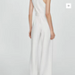 Fabulous White Wide Leg Halterneck Jumpsuit With Belt