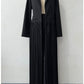 Formal Look Fringed Tailored Collar Long Blazer Pant Set