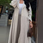 Formal Look Fringed Tailored Collar Long Blazer Pant Set
