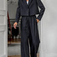 Formal Style Solid Long Sleeve Blazer Pants Set