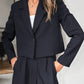 Formal Style Solid Long Sleeve Blazer Pants Set