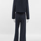 Formal Style Solid Long Sleeve Blazer Pants Set