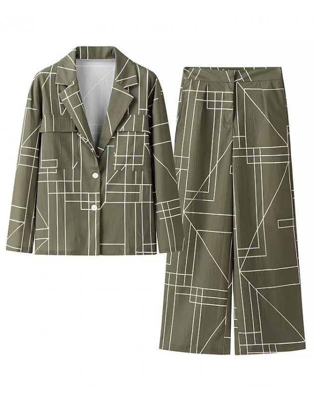 Formal Wear Long Sleeve Single Breasted Pants Set