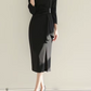 Formal Wear Ruffles Black Bodycon Dress