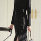 Formal Wear Ruffles Black Bodycon Dress