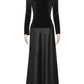 Gorgeous Black Colorblock A Line Swing Maxi Dress