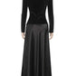 Gorgeous Black Colorblock A Line Swing Maxi Dress