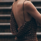 Gorgeous Brown Draped Asymetric Dot Maxi Dress