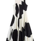 Lovely Monochrome Swing Abstract Midi Dress