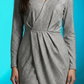 Party Fashion Asymmetrical Shimmer Wrap Dress