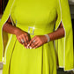 Party Wear Pleated Long Sleeve Zipper Dress