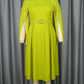 Party Wear Pleated Long Sleeve Zipper Dress