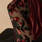Party Wear Velvet Mesh Floral Top
