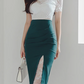 Polished White Lace Top With Skirt Co ord Set