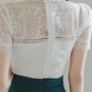 Polished White Lace Top With Skirt Co ord Set