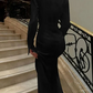 Premium Fashion Blazer Style Gown Evening Maxi Dress