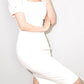 Premium Fashion Formal Wear White O Neck Bodycon Pencil Dress