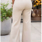 Premium Fashion Lapel Pleated Long Coat Beige Co ord Set