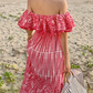 Pretty Off Shoulder Pink Cut Out Maxi Dress