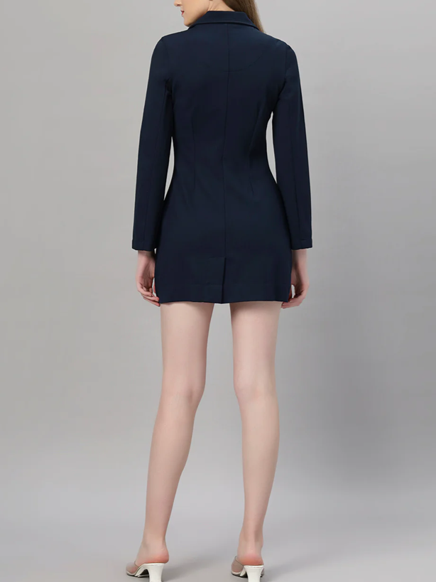 Professional Look Navy Blue Blazer Dress – Stylesplash