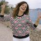 Quirky Flamingo Print White Sweatshirt