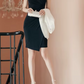 Sexy Hugging V Neck Sleeveless Slim Pencil Black Dress