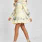 Sexy Slash Neck Printed Long Sleeve Elastic Waist Holiday Dress