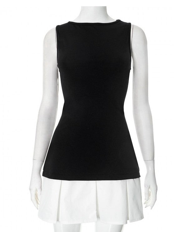 Simple Casual Wear Black Ruched Mini Dress