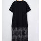 Smart Lace Panel Short Sleeve Comfort Wear Black Maxi Dress