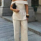 Smart Off Shoulder Strapless Top With Pants Co Ord Set