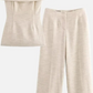 Smart Off Shoulder Strapless Top With Pants Co Ord Set